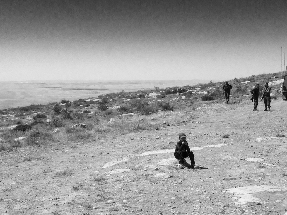 And then everyone began to leave, Palestinians first, and then soldiers following. There would be no farming today. 